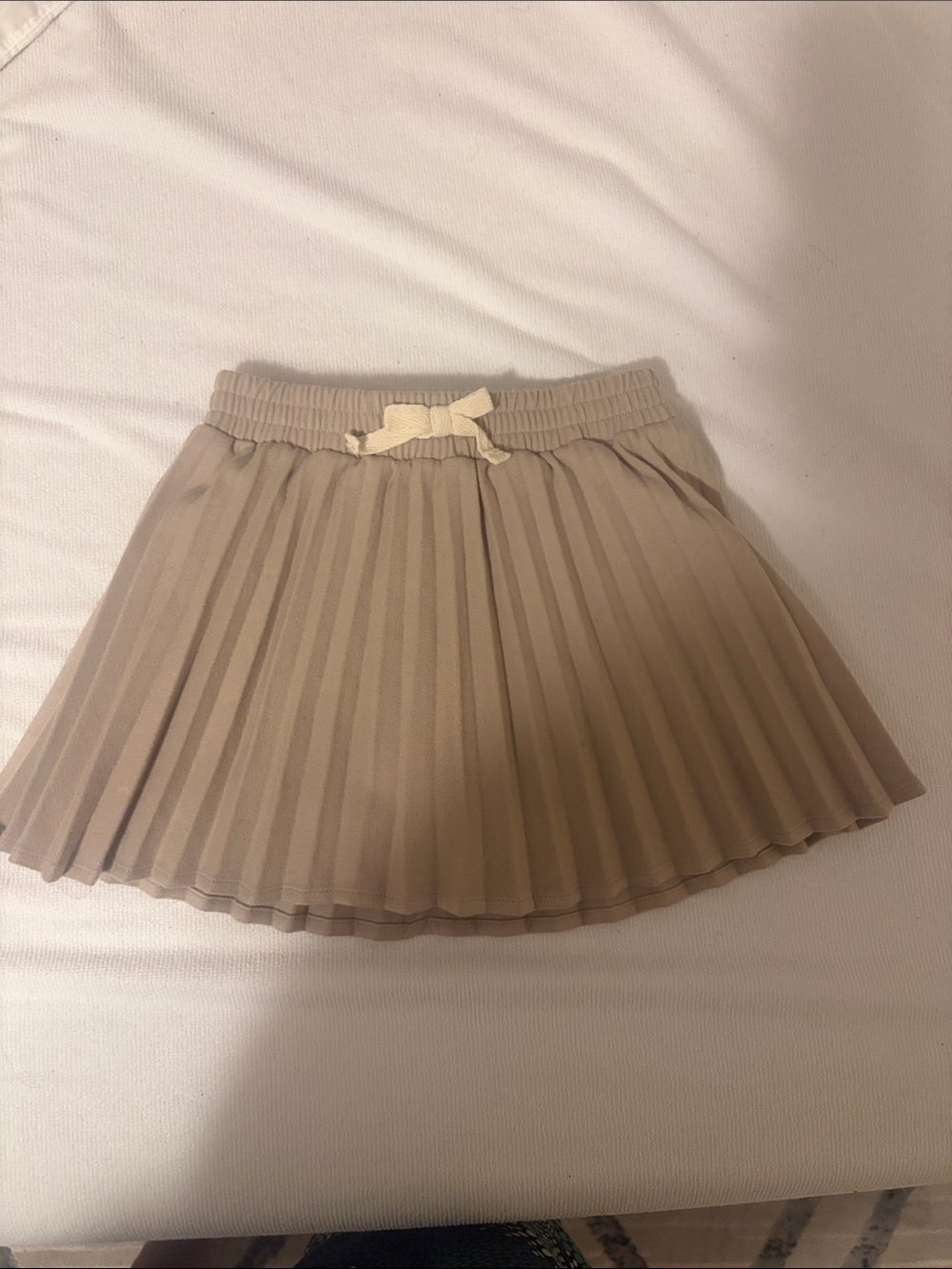 Pleated Beige girls Skirt zara